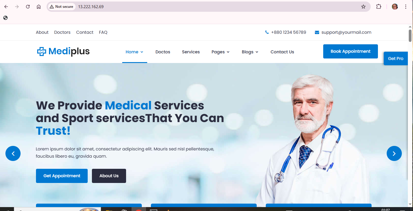 Static website running from S3 hosting